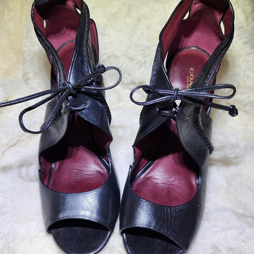 Coach open toe shoe